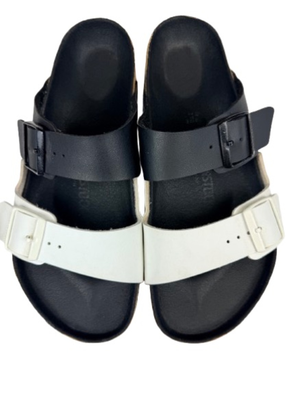 Birkenstock Arizona Split Black White Birko-Flor Sandals EU 42 Unisex Normcore - Picture 6 of 14